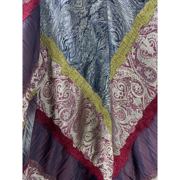 Coldwater Creek Skirt Medium Patchwork Gypsy Core Y2K Boho Artsy Mixed Fabrics - Picture 9 of 12